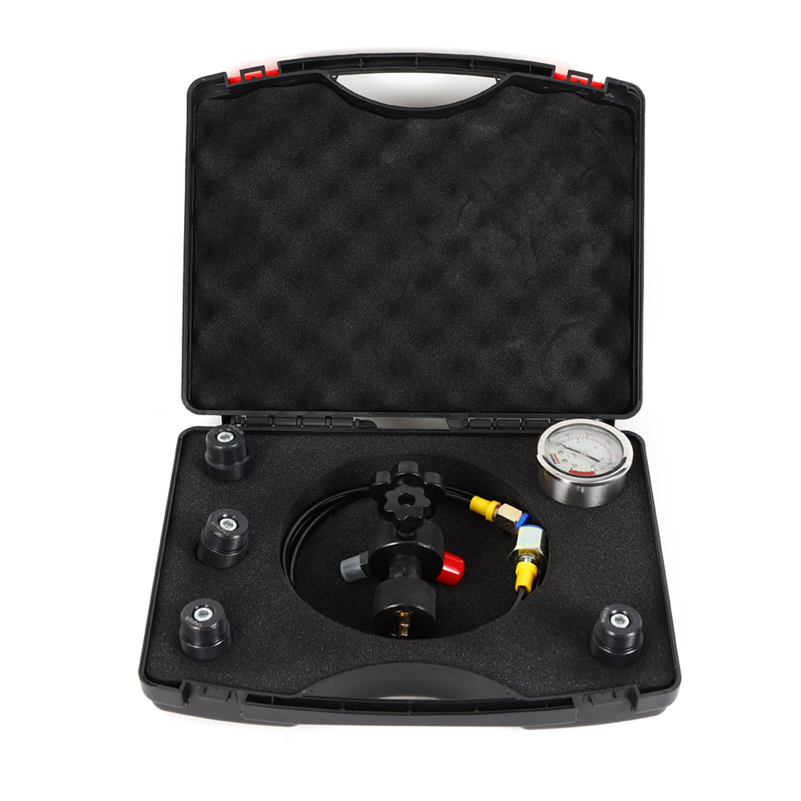 LIAPDG Nitrogen Fill Kit, Hydraulic Accumulator Nitrogen Charging Fill Gas Valve Pressure Test Kit 0-250 Bar / 3500 Psi