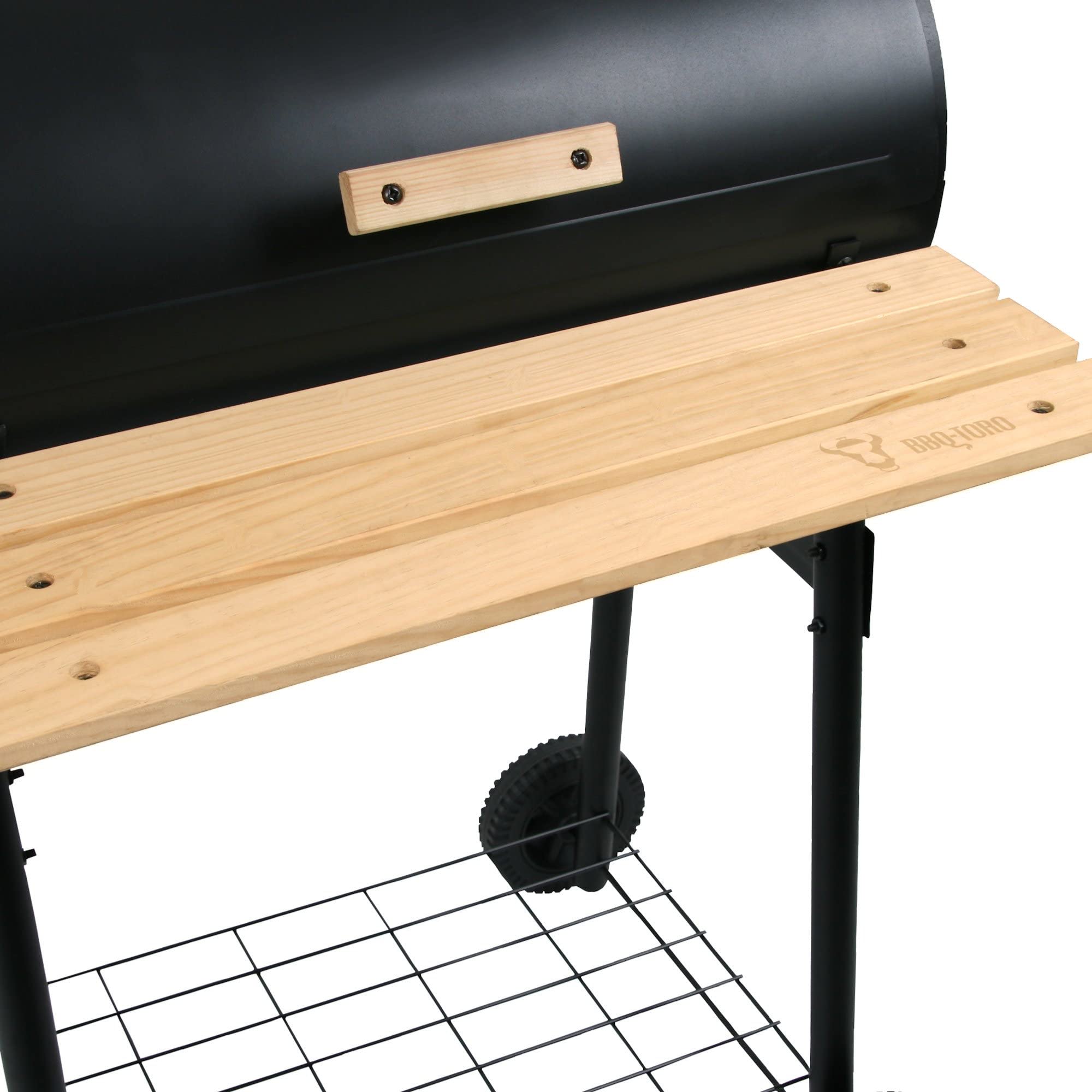 BBQ-Toro BBQ Smoker Grill, Holzkohle mit Feuerbox, Kombination, Grillwagen Holzkohlegrill, Barbecue Grill mit Smoker