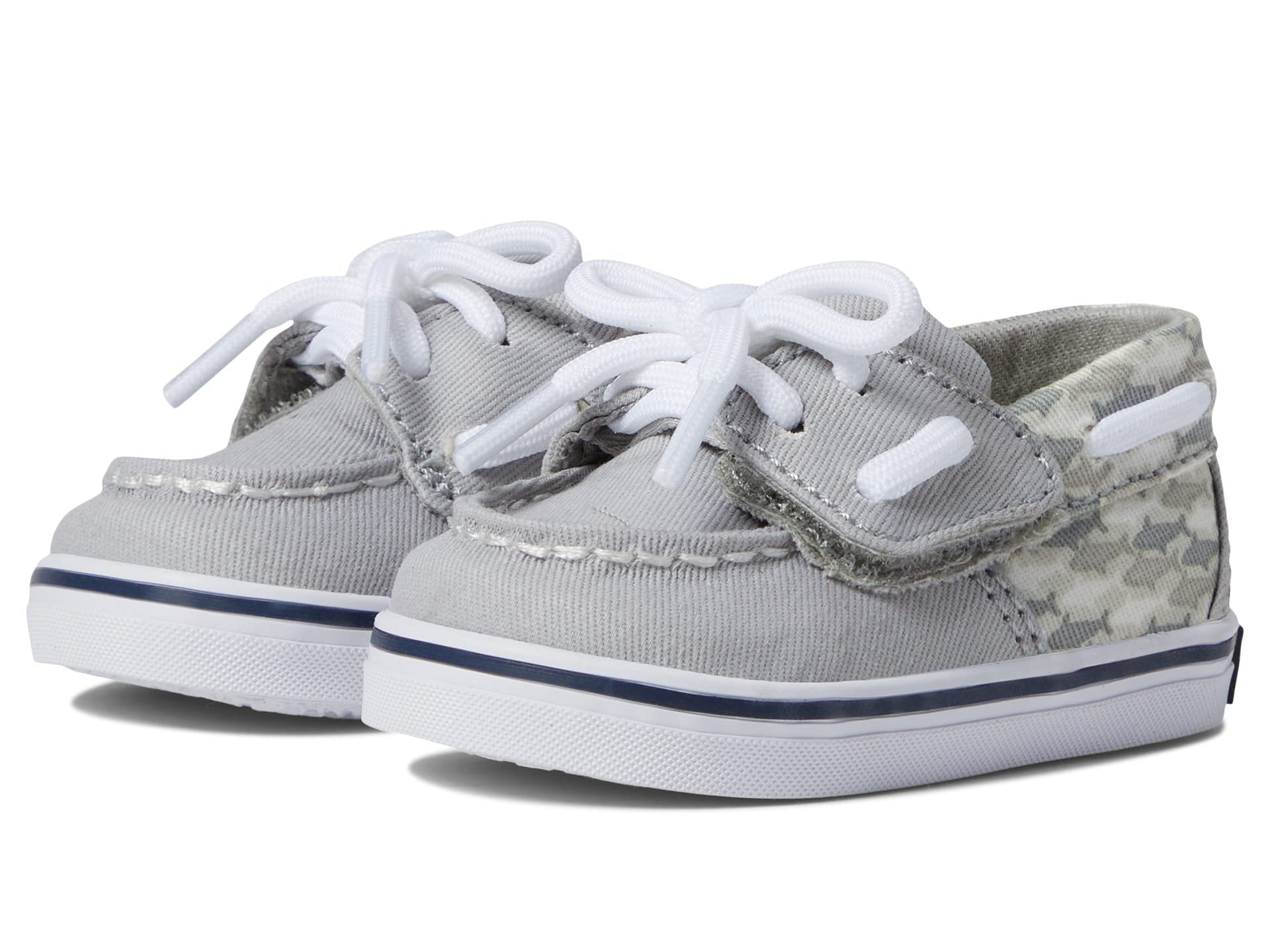 Sperry Baby Intrepid Crib JR Boat Shoe, Grey, 1 US Unisex Infant