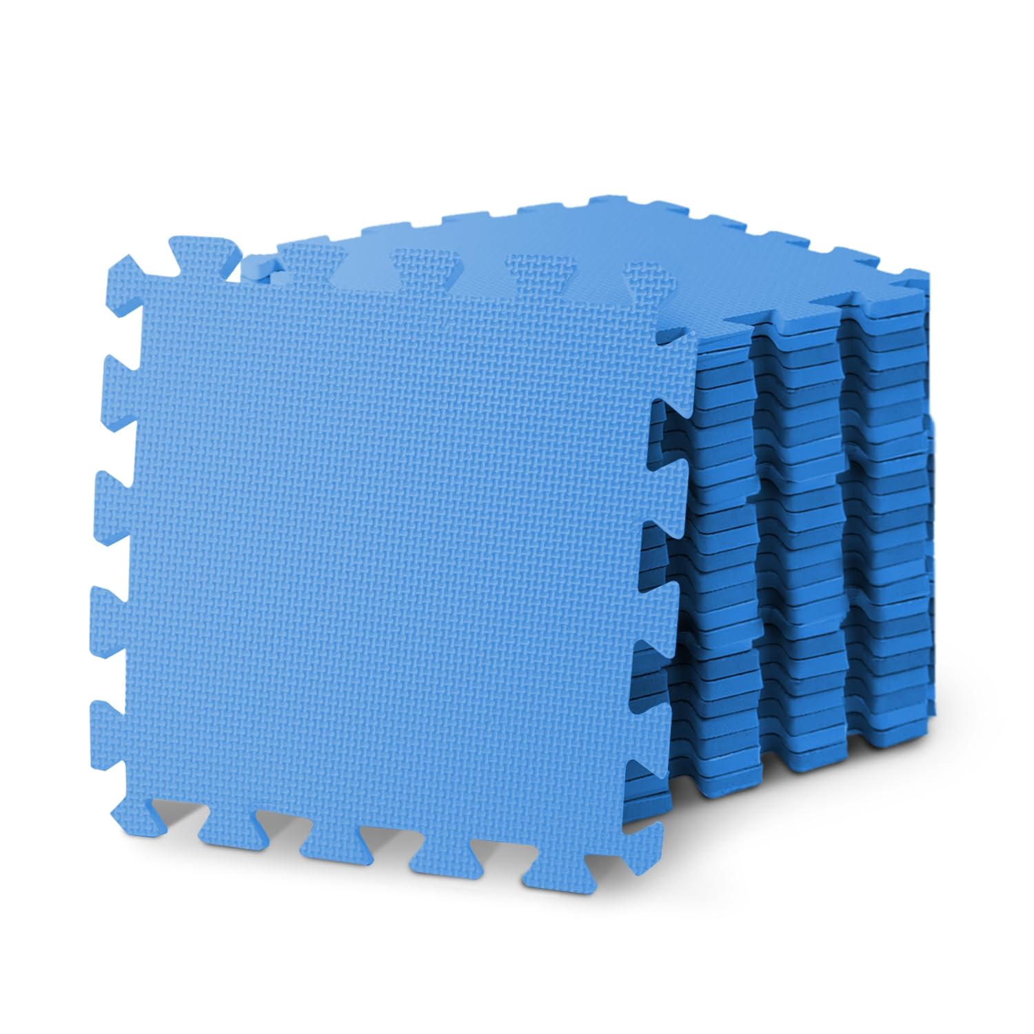 kidoola Foam Baby Play Mat (29x29cm) – Thick & Soft EVA Foam Interlocking Floor Tile Matting for Children – Safe & Comfortable 7mm Thick Play Flooring (27pc) - Blue — image 1