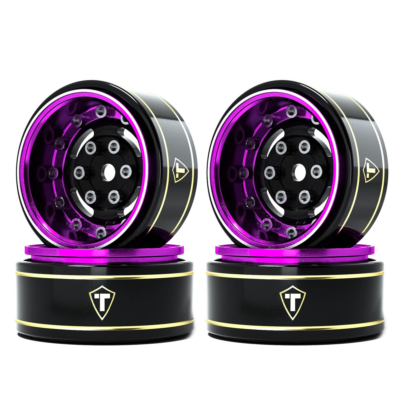 TREAL 1.0 Beadlock Wheels Deep Dish Rims (4P) for SCX24 AX24 FCX24