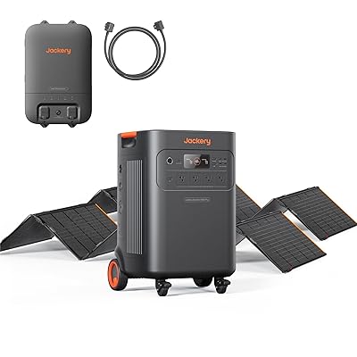 Jackery Solar Generator 5000 Plus with 500W(85Wx6) Solar Panels, 5040Wh LiFePO4 Battery Power Station, 120V/240V 7200W AC Output, Portable Generator for Home Battery Backup, Power Outages