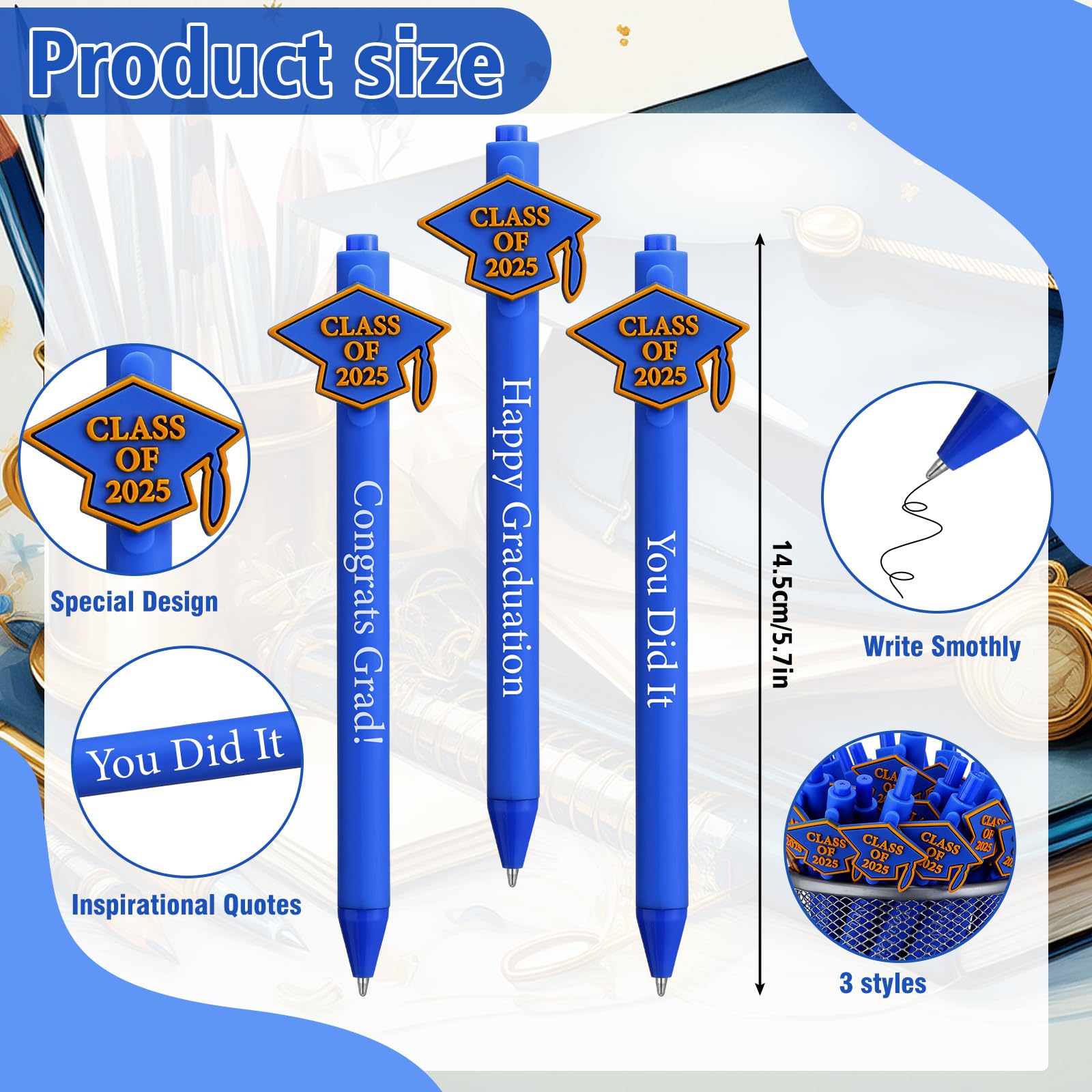 Snapklik.com : 30 Pcs Class Of 2025 Graduation Ballpoints Gifts Bulk ...