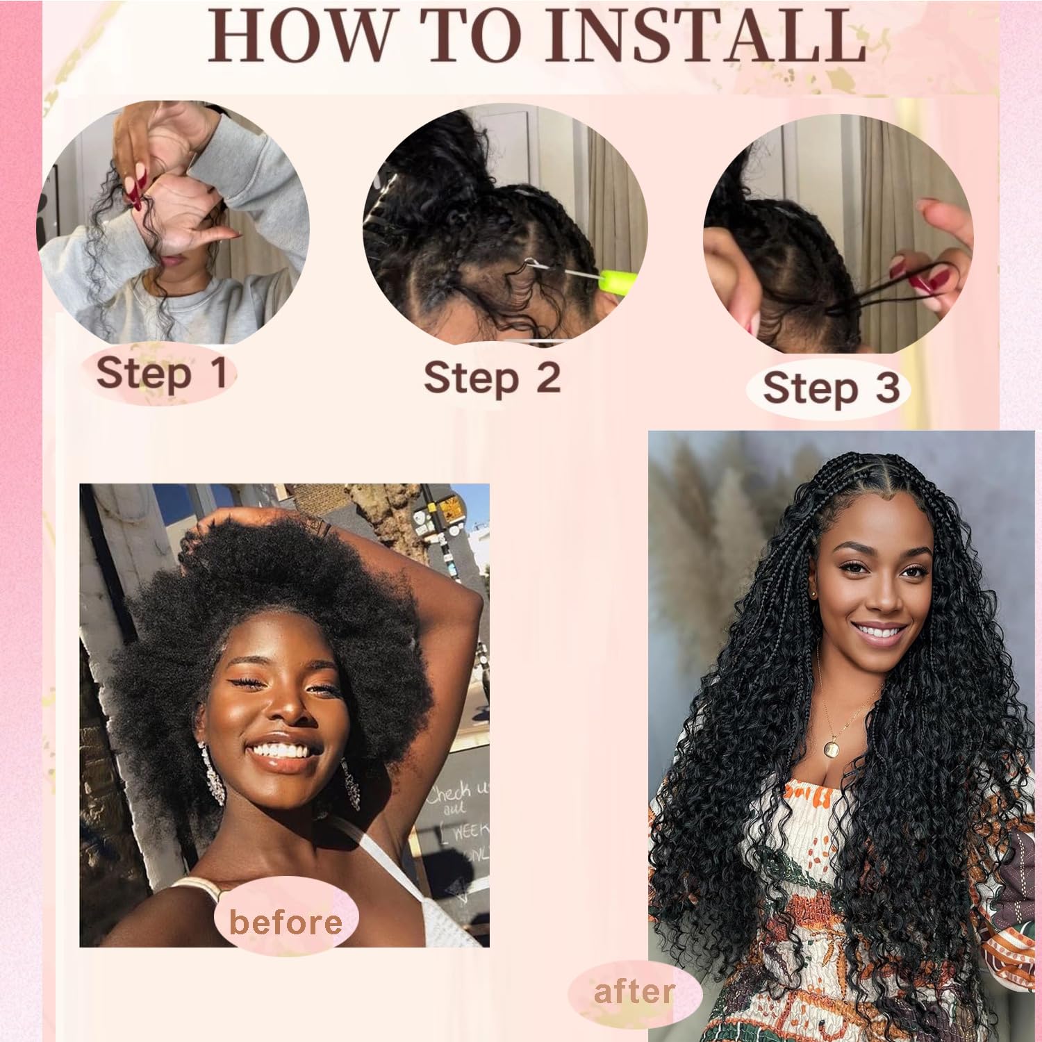 Chocolate Brown Human Braiding Hair For Boho Braids 4# 100g Deep Wave Bulk Human Hair for Braiding 12A No Weft Curly Human Hair Extensions Wet and Wavy Boho Hair for Braiding (4#-Deep Wave, 18 Inch)