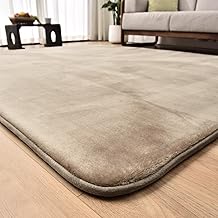 Carpet, Extra Thick, Rug, 3 Tatami Mat, Thick 1.4 inches (35 mm), 74.8 x 94.5 inches (190 x 240 cm), Winter Carpet for Floor Heating, Thick, Washable, Anti-Slip, Rug, Dust Mite Resistant, Antibacterial, All Seasons, Flannel, Brown