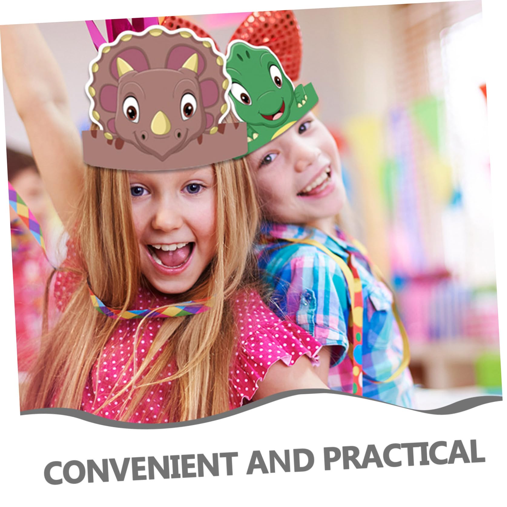 KESYOO 6 Cappelli di Compleanno per Cappelli di Carta di Dinosauro 3D Decorazione per Feste Bambini Accessori Leggeri e facili da usare per Fotografia Divertente