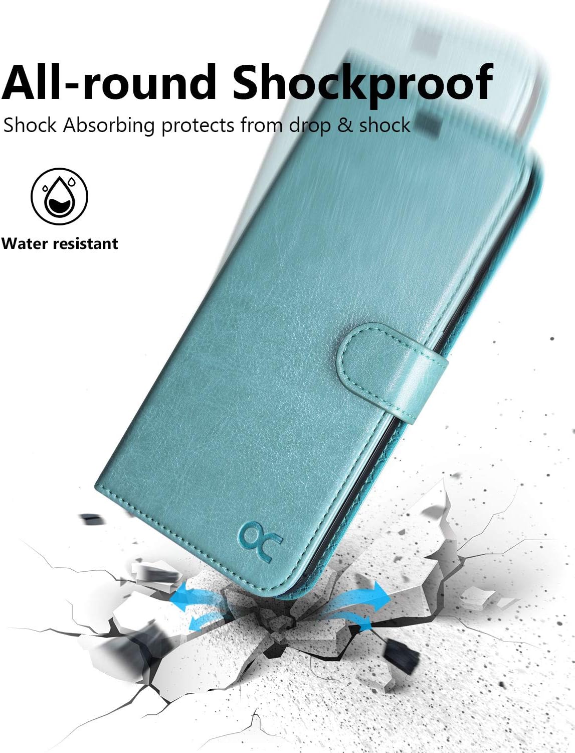 OCASE iPhone 11 Pro Case, iPhone 11 Pro Wallet case [TPU Inner Shell][Kickstand][Card Holders] Flip Leather Wallet Phone Case for The 5.8 inch iPhone 11 Pro-Mint Green