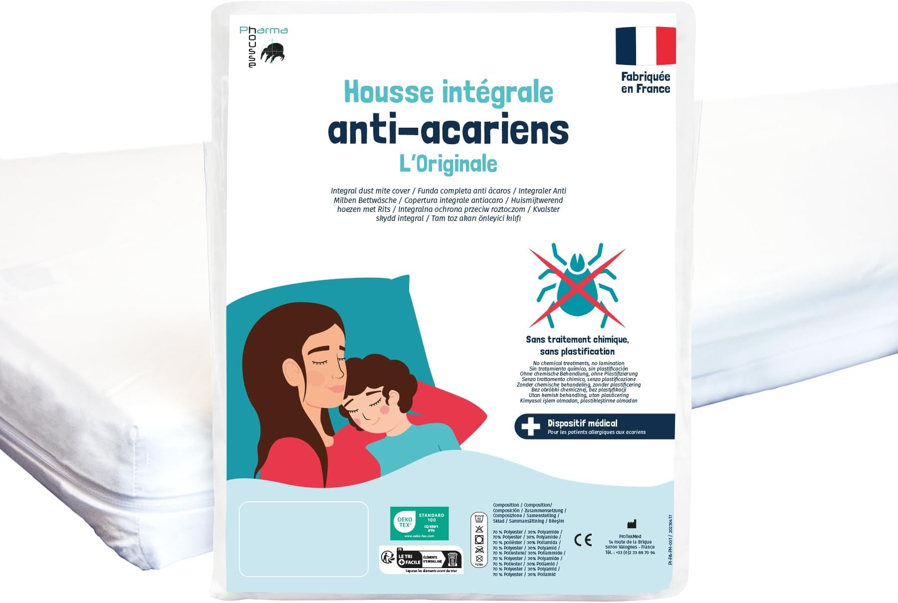 Housse Intégrale Matelas 140x190x30cm - Protège Matelas Anti-punaise De Housse Intégrale Matelas 140x190x30cm - Protège Matelas Anti-punaise De