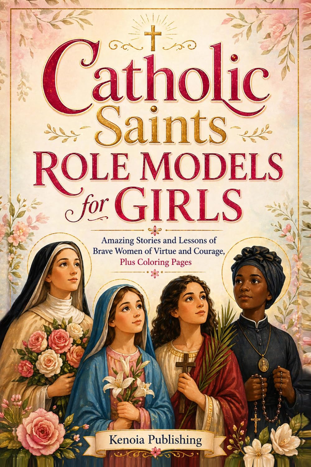 Catholic Saints Role Models for Girls: Amazing Stories and Lessons of Brave Women of Virtue and Courage, Plus Coloring Pages
