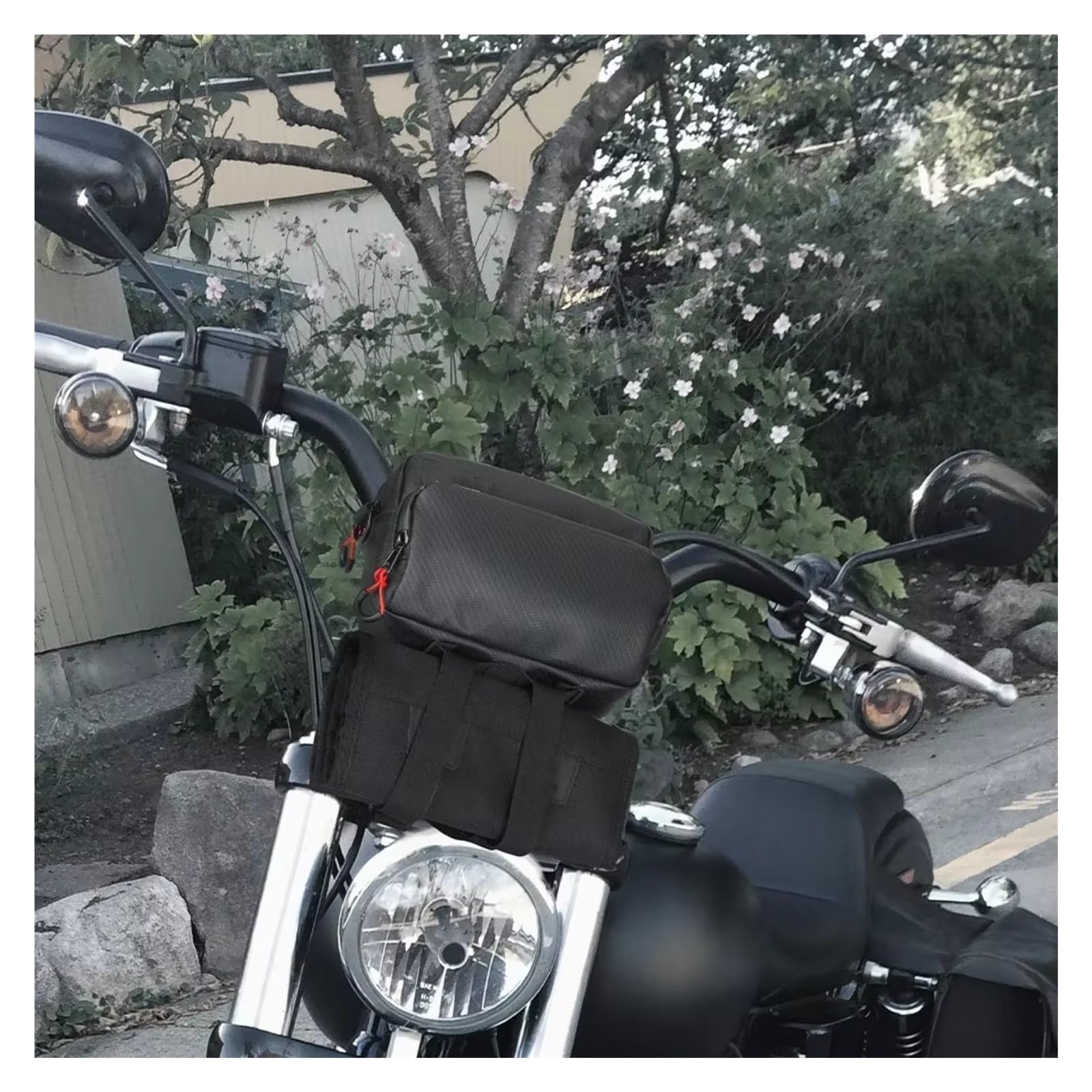 Compatibile Con Sportster Per Cruiser Per Dyna ATV Borsa Da Manubrio Moto Sissy Bar Accessori Attrezzi Forcella Anteriore Sacche Moto