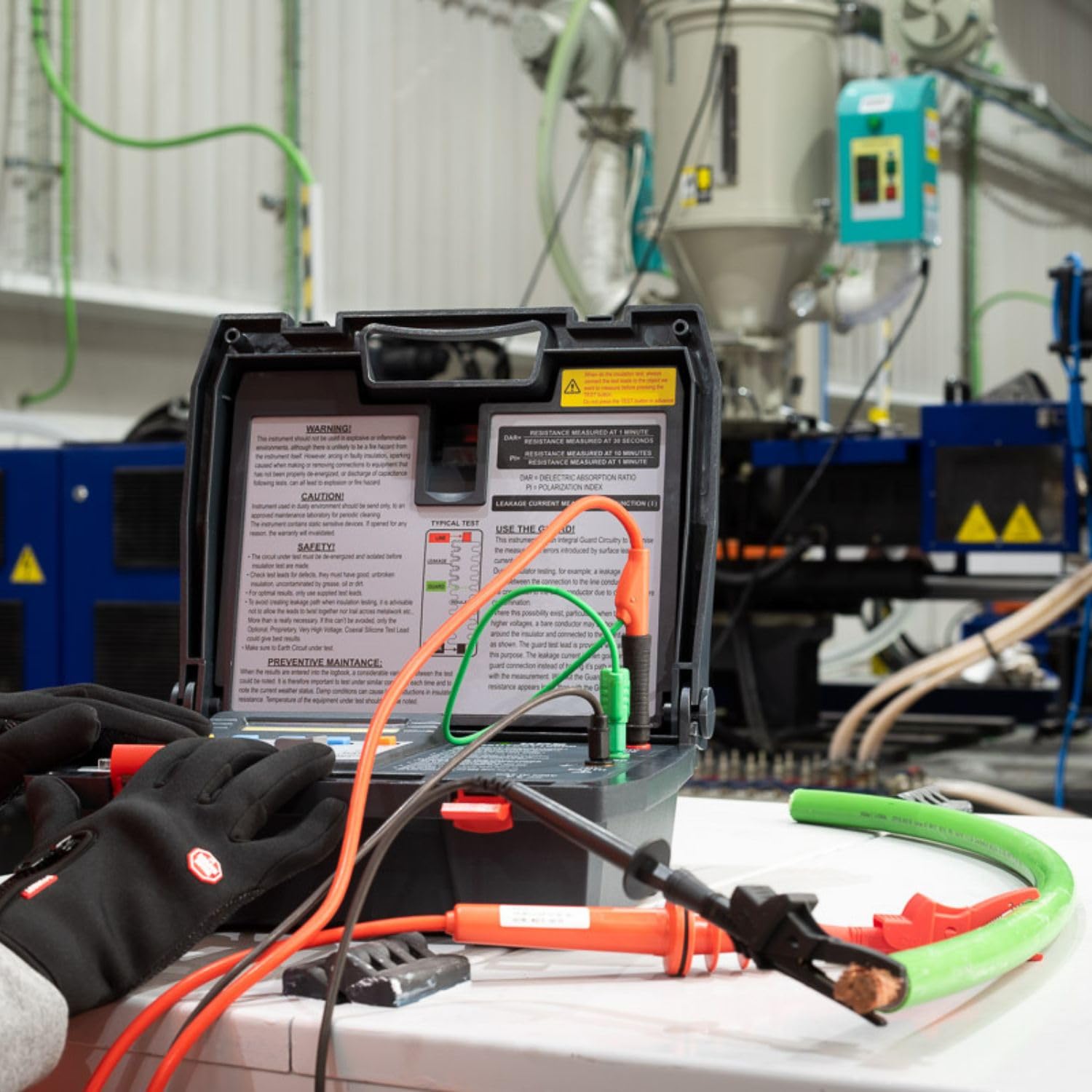 KPS-INSUTEST10000 Medidor de Aislamiento de Alta Tensión hasta 10kV y 20 TΩ con Medición DAR y PI