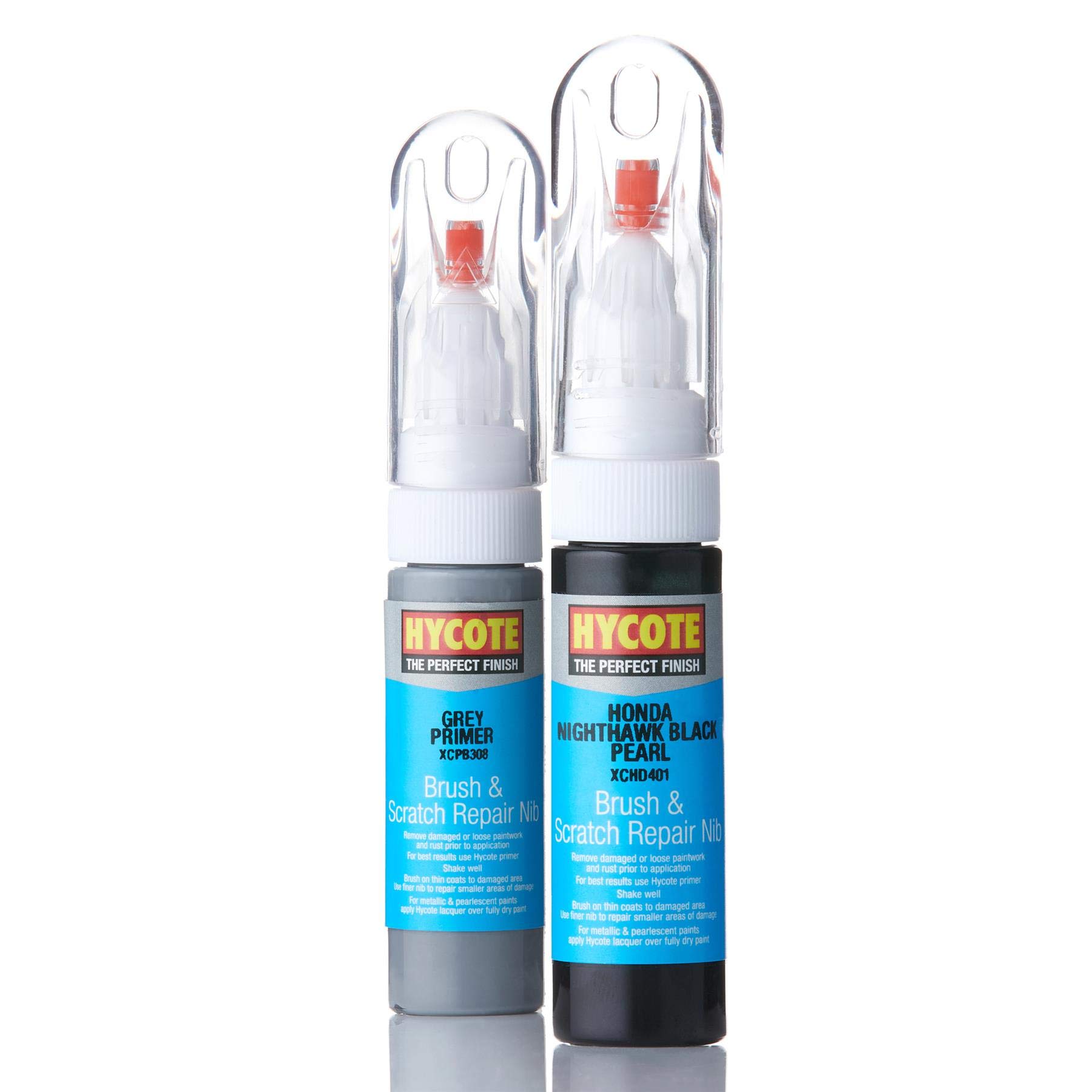 Motor World Black Hycote Colour Brush Honda Nighthawk Pearlescent 12.5Ml + Grey Primer Kit