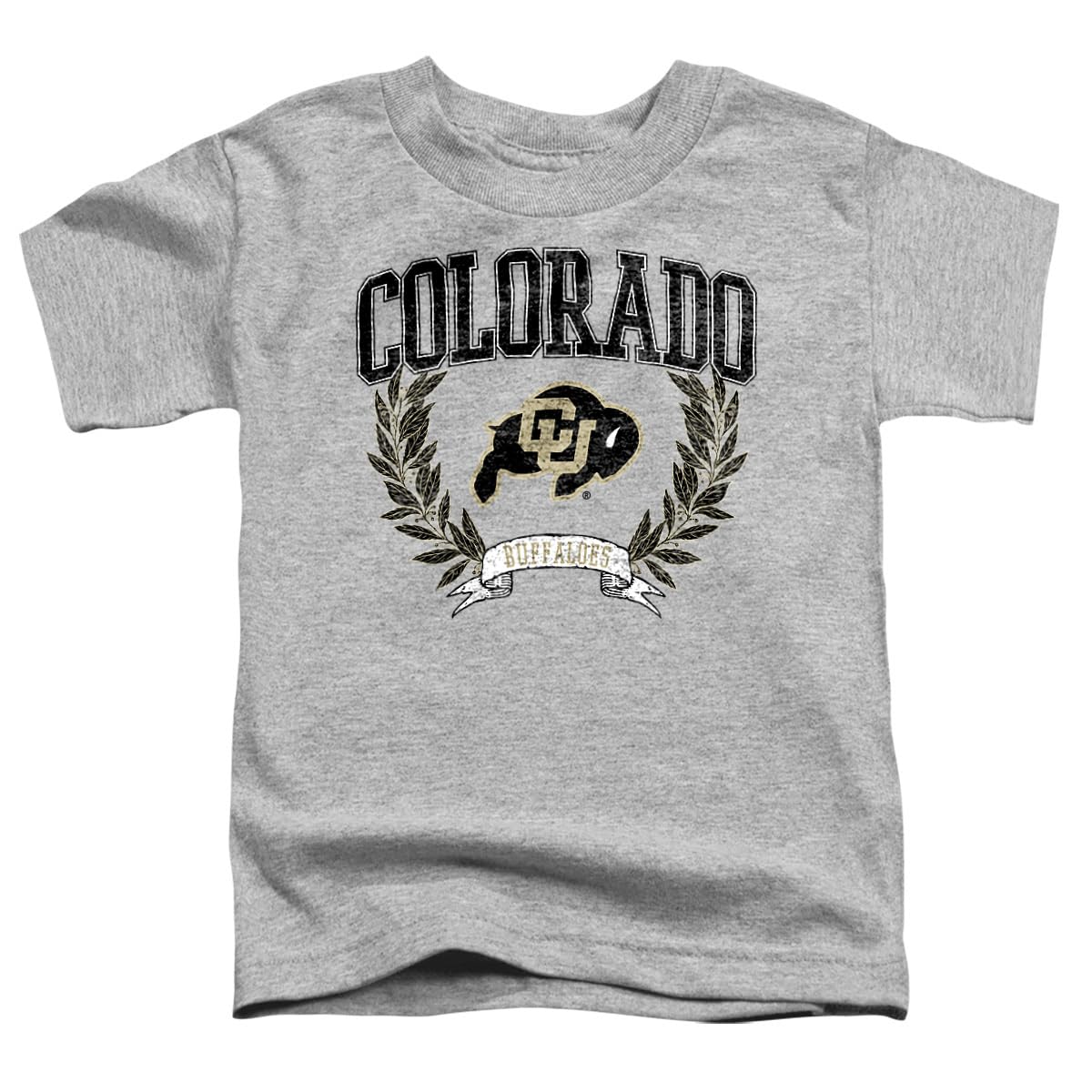 LOGOVISION University of Colorado Laurels Dark Kids T Shirt (2) for Toddler Boys and Girls, Athletic Heather