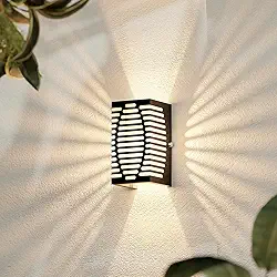 Arandela Externa Luminária de Parede Muro +Led MF180 (Preto (Branco Quente))