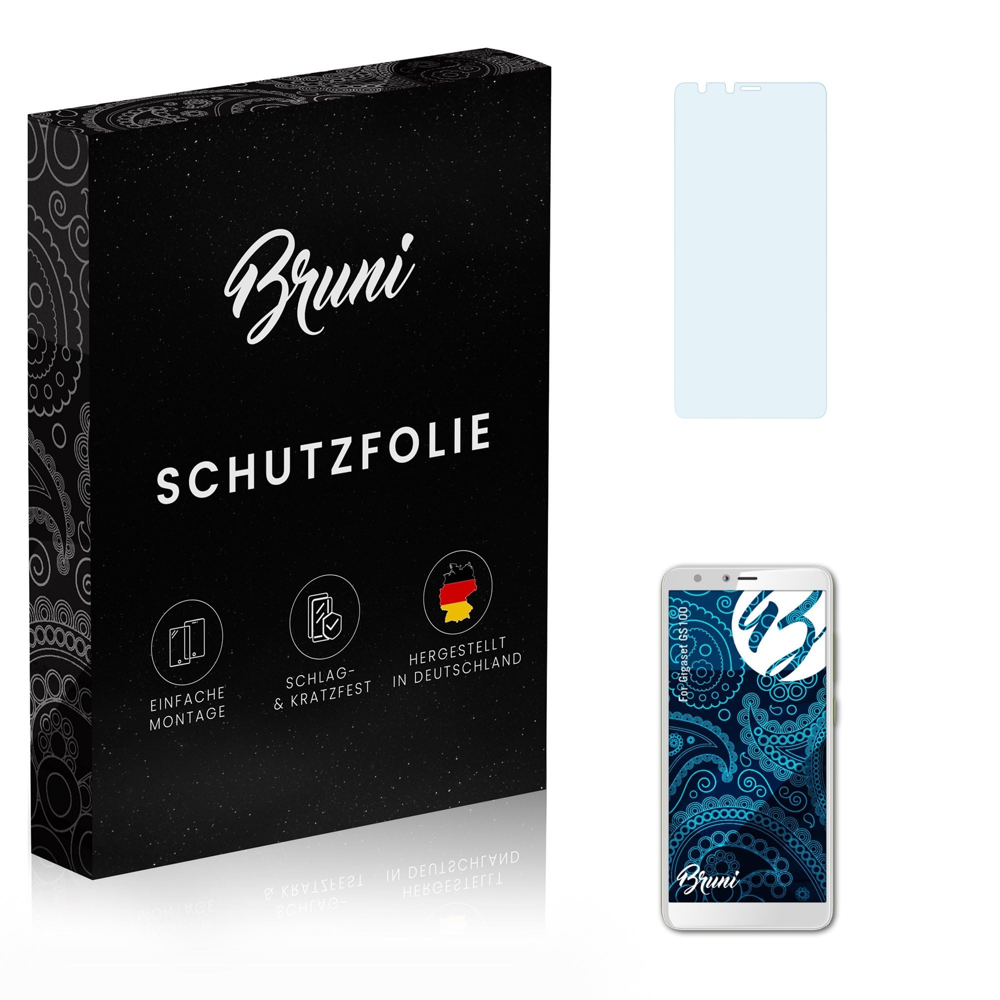 Bruni Screen Protector compatible with Gigaset GS100 Protector Film, crystal clear Protective Film (2X)