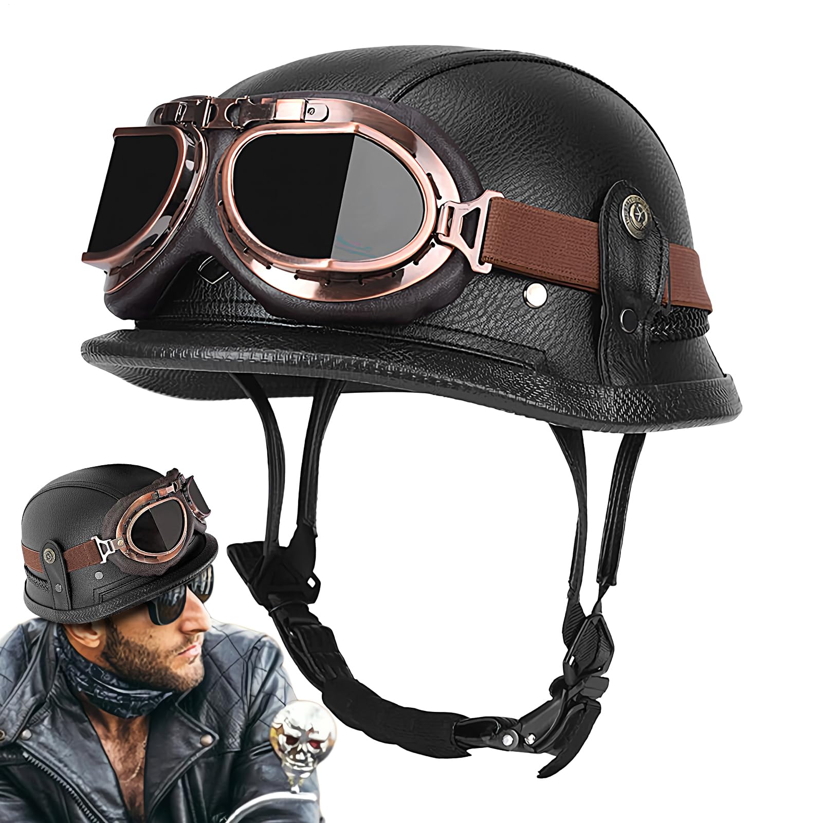 Kask motocyklowy w stylu niemieckim - lekkie kaski motocyklowe, lekki i bezpieczny sprzęt ochronny dla kierowcy
