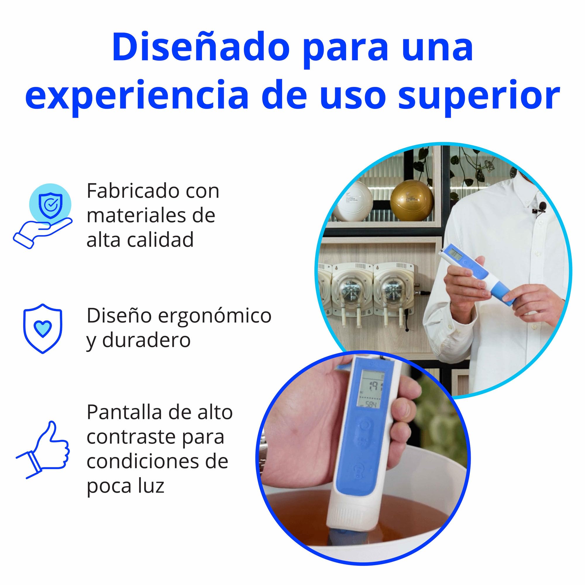 Bluelab OnePen - Medidor de temperatura, EC/PPM y pH 3 en 1, lecturas ultrarrápidas - Intercambio de datos Bluetooth y seguimiento en la aplicación - Sonda intercambiable