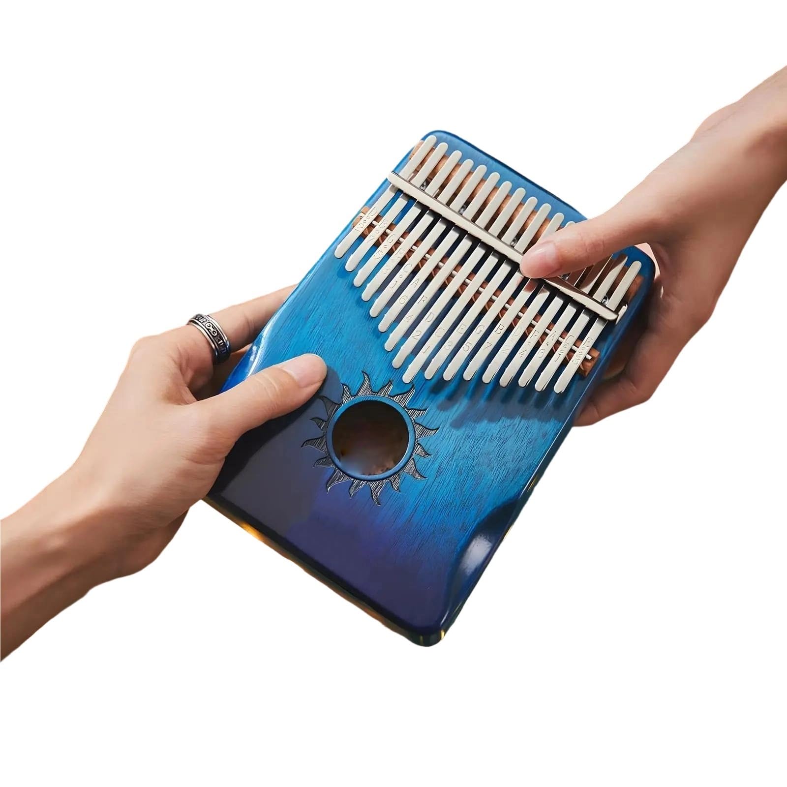 Początkująca Kalimba Kalimba Na Kciuk 17 Klawiszy Przenośna Drewniana Odpowiednia Dla Dorosłych Z Młoteczkami