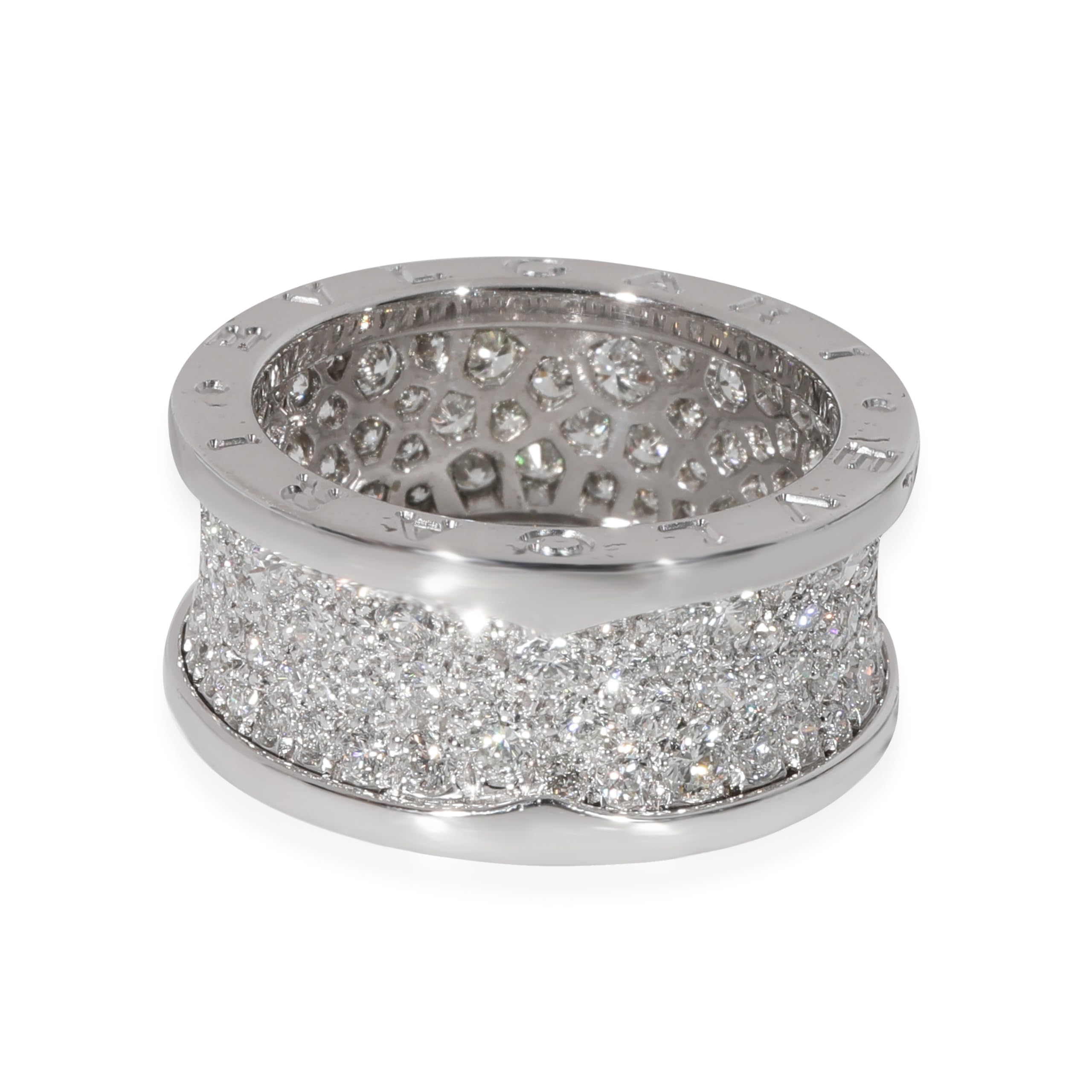 BVLGARIPre-Loved, B.zero1 Paved Diamond Ring in 18k White Gold 2.4 CTW, 7.25