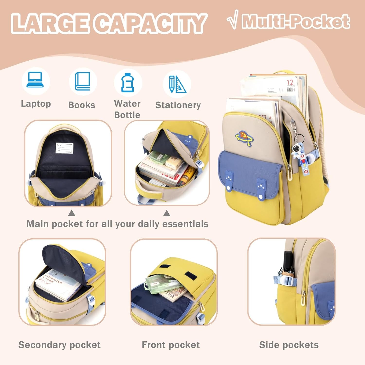 Kids Backpack,Preschool Backpack for Boys Girls,Cute School Backpack for Elementary Simple Child Kindergarten Backpack - Image 4