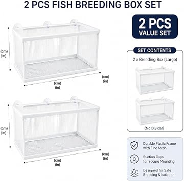 2PCS Fish Breeding Box, Aquarium Isolation Box For Aquarium Fish Care