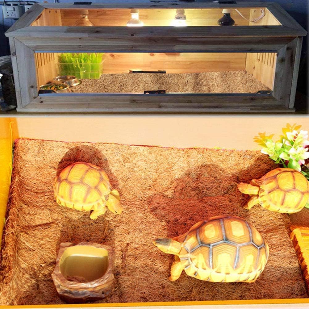Hamiledyi Tappeto per rettili in fibra di cocco naturale per animali domestici, rivestimento per terrario per animali domestici, forniture per rettili per lucertola, serpente, camelone, tartaruga,