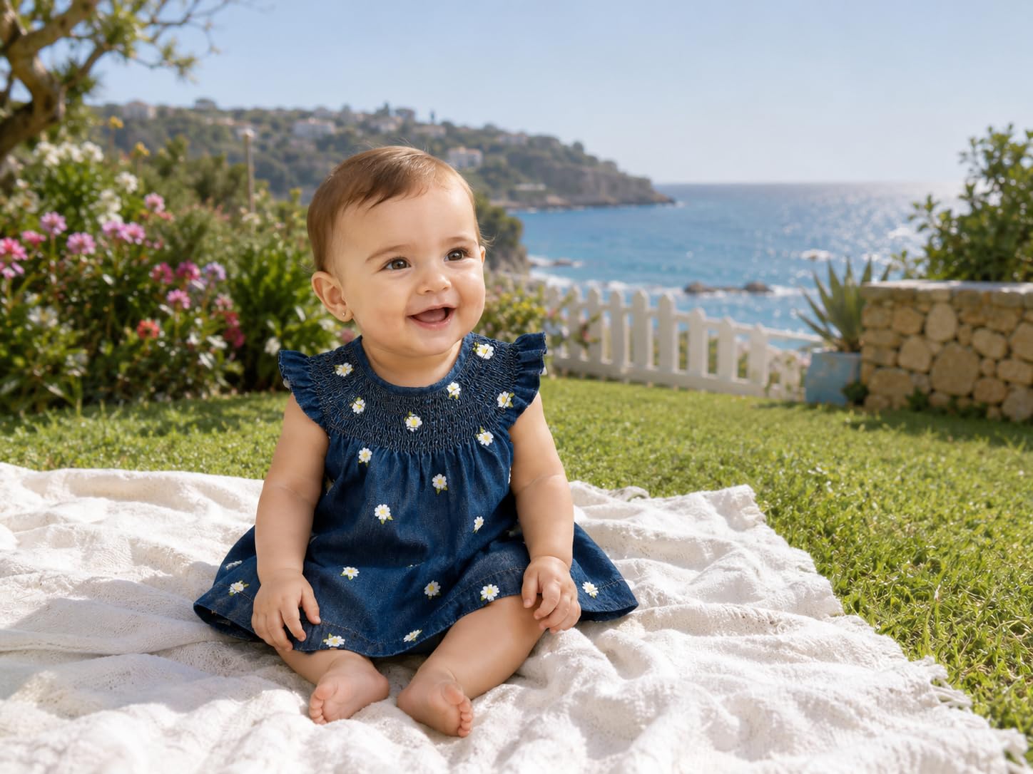 Mayoral Vestito Jeans per Bimba Neonata 6-24 Mesi - Elegante Abito Bambina Estate Cerimonia Battesimo - Abbigliamento di Moda per Neonate Femmina, 1981