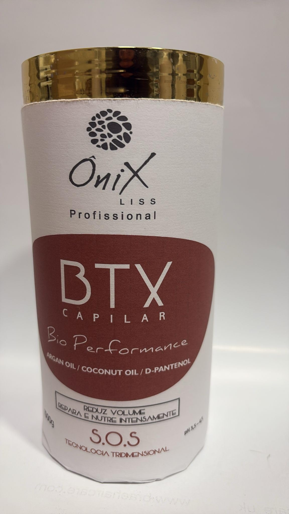 Onix Liss Professional BTX Capilar Bio Performance Traitement capillaire à l'huile d'argan, huile de noix de coco et D-Pantenol, formule réductrice de volume, 1000 g