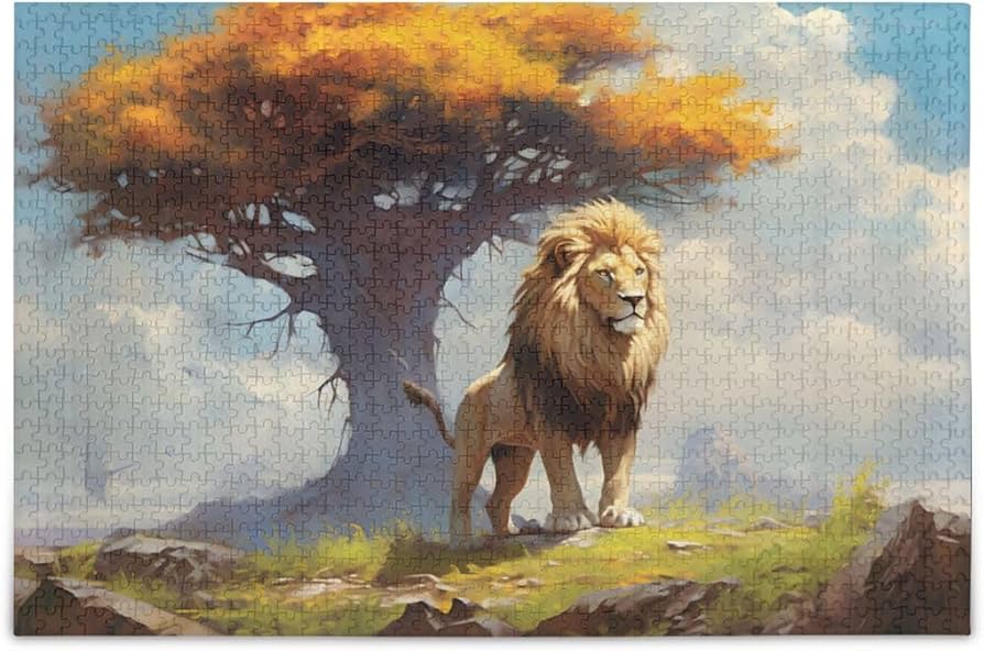 Amazon.com: ZENWAWA 1000 pieces Puzzle-Lion Wild, Jigsaw Puzzle