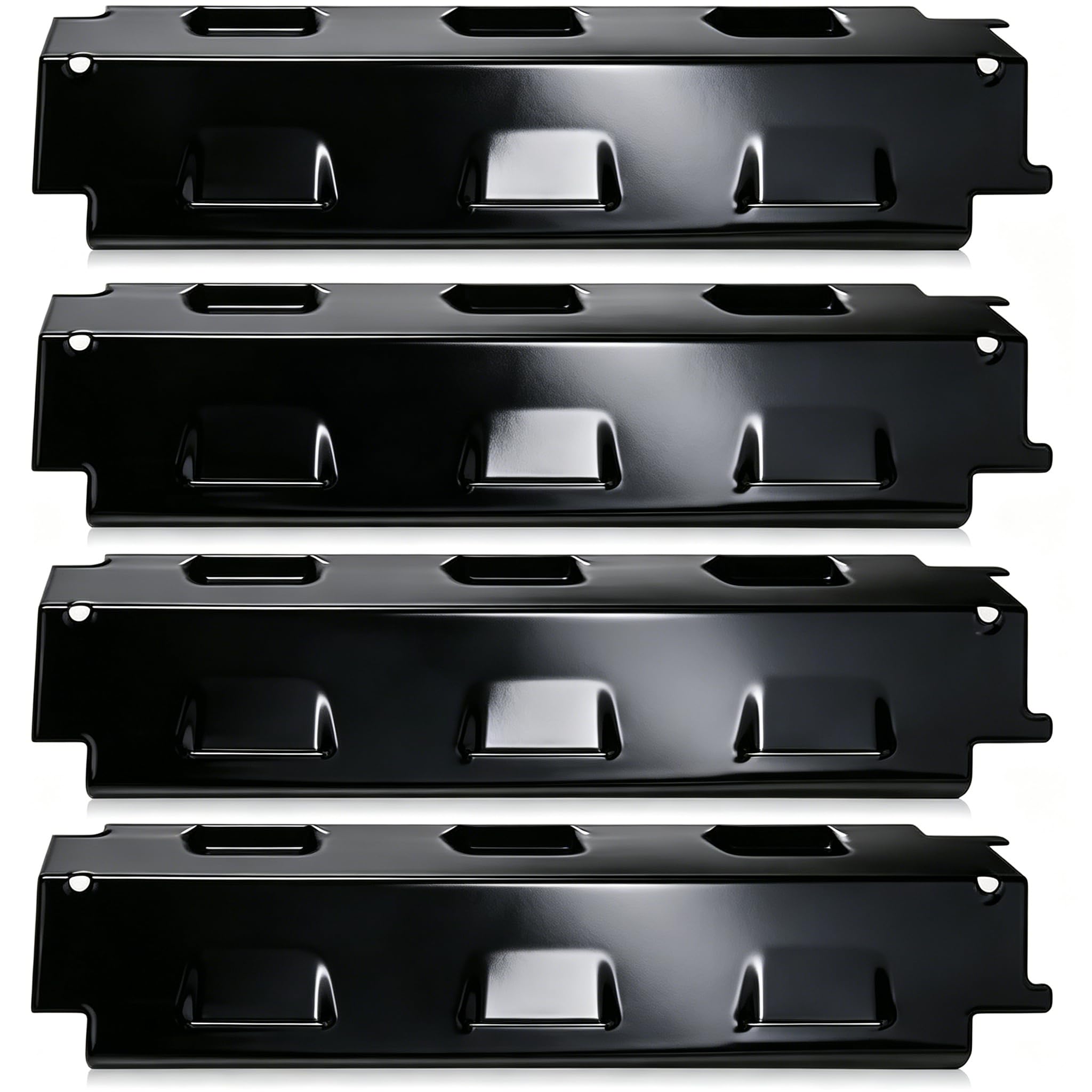 Denmay 37cm Plaque Chaleur Barbecue pour Enders Boston 3k Turbo, Barbecook, pour Outdoorchef-Perth, Uniflame 750, Tenneker TG4, Pièces de Rechange de Couverture de Brûleur, Lot de 4