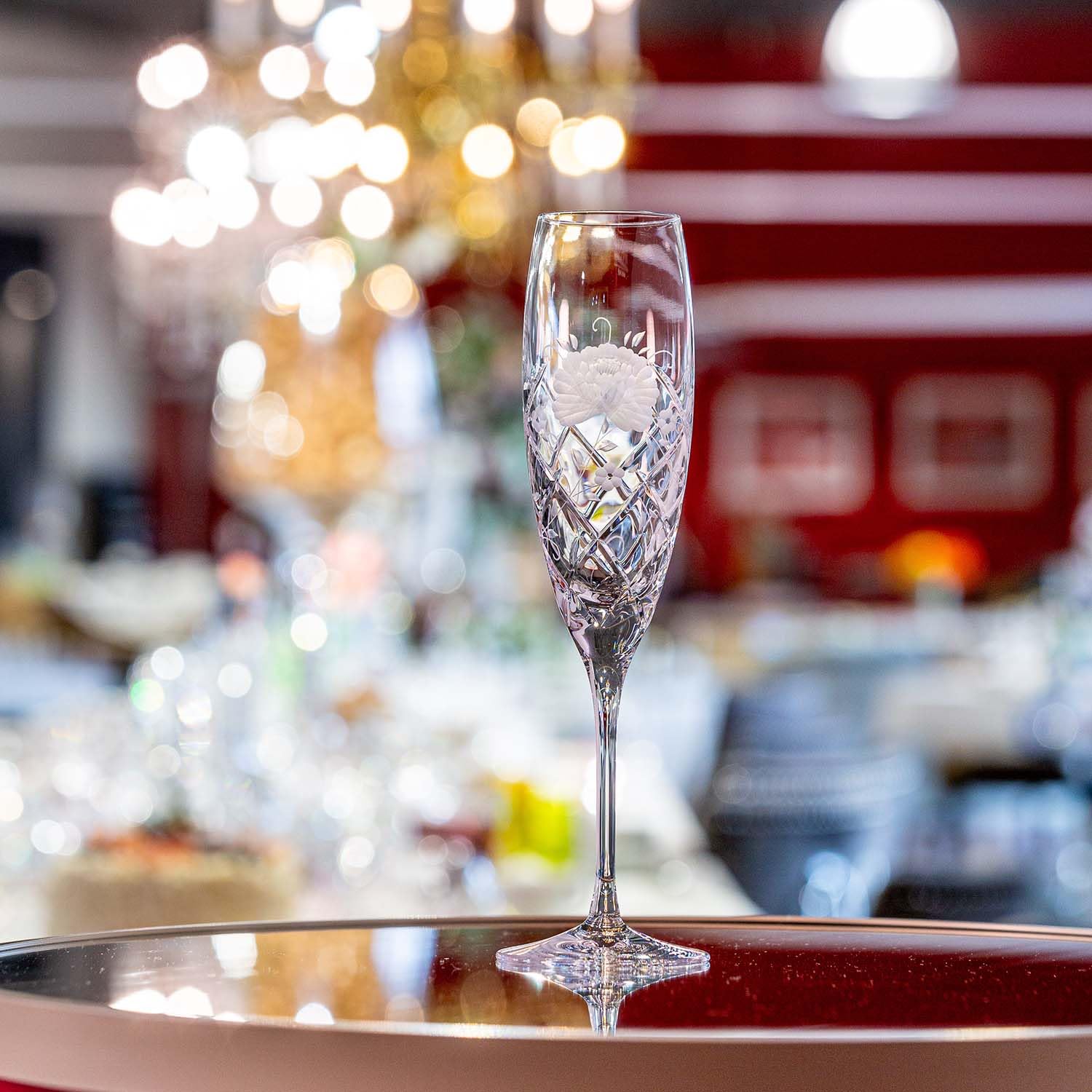 ARNSTADT KRISTALL Sektglas Champagneglas Sunrose (25 cm) Kristallglas mundgeblasen · von Hand geschliffen · Handmade in Germany