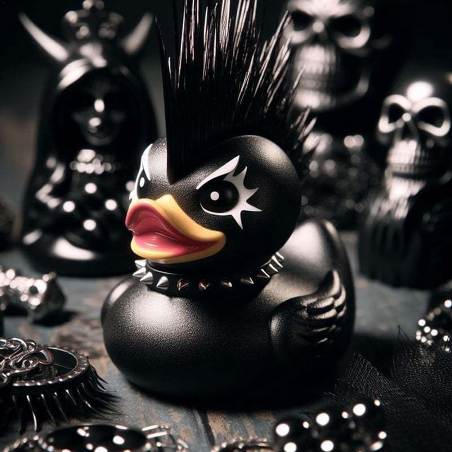 Punk Duck Goth Resin, Kleine Gelbe 𝐸𝑛𝑡𝑒 Produktbild-Vorschau 12