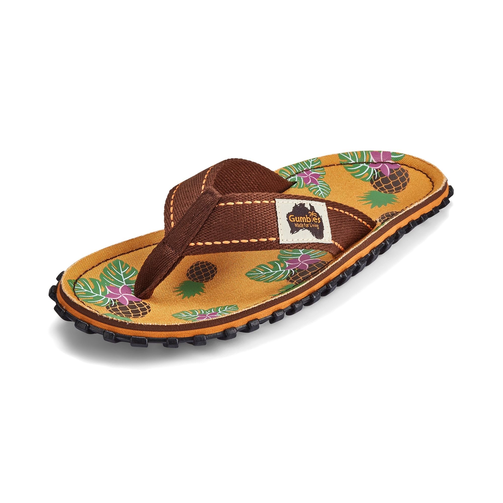 Gumbies Islander Unisex Flip Flops, with Supersoft Cotton Toe Post and Durable Recycled Rubber Sole - Comfort Guaranteed - Tropical Punch - EU41