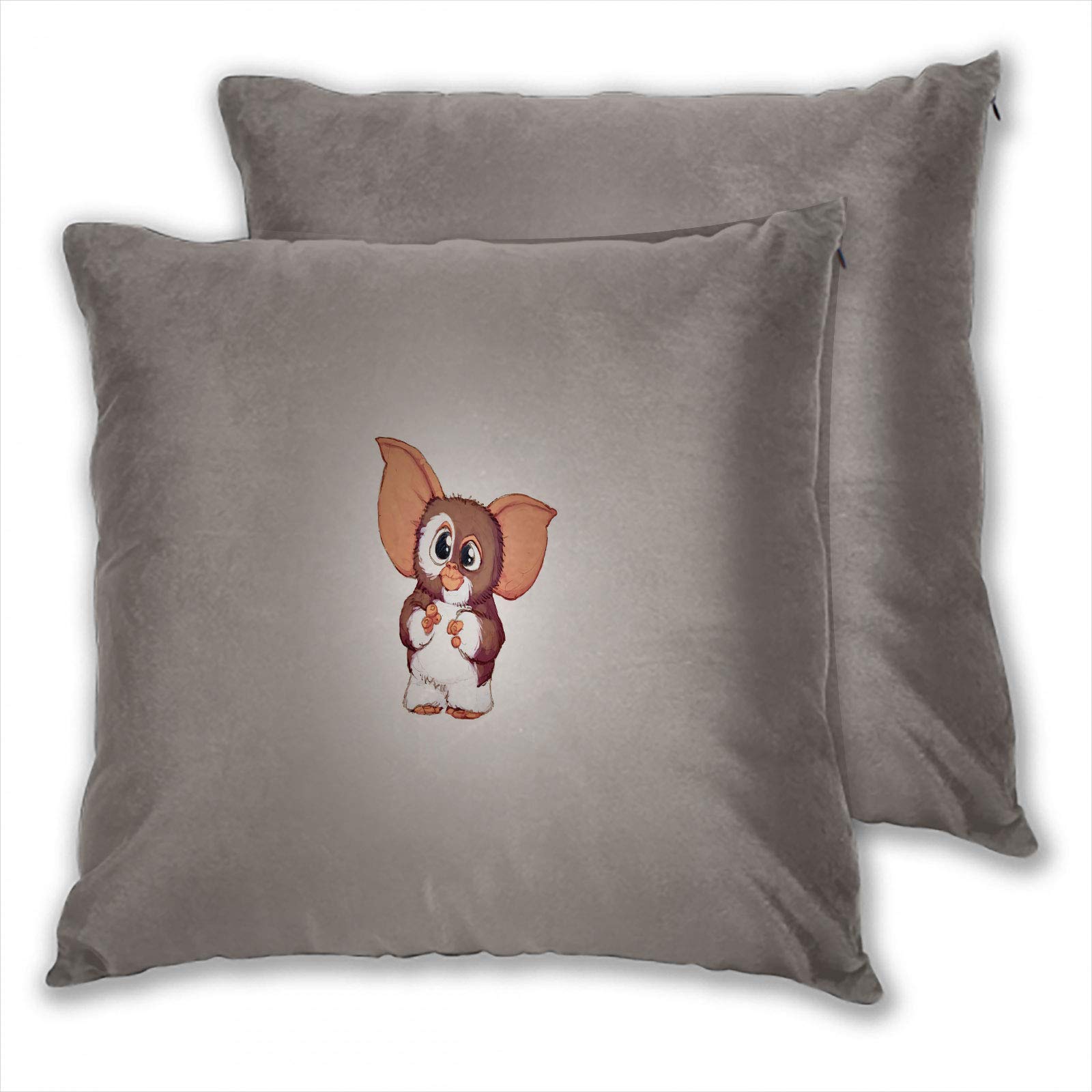 anzonto Kids Throw Pillow Covers Gremlins cute Home Polyester Soft Square Cover for Sofa, Couch, Bed, Car, Cafe, Party 24x24inch(60x60cm) Set of 2