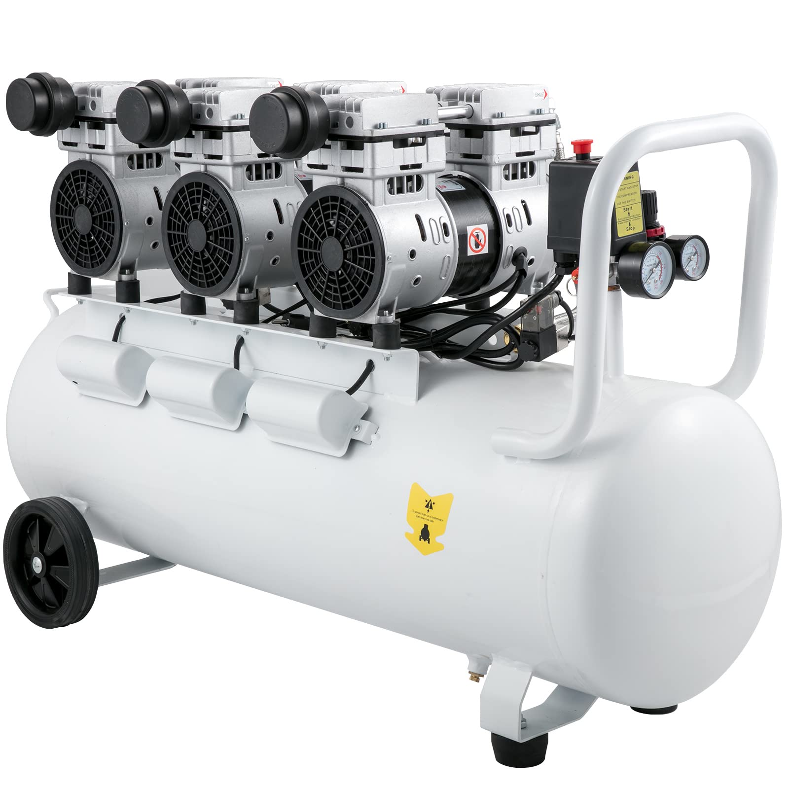 VEVOR Ultra cichy bezolejowy kompresor powietrza 22 galony, wyciszony kompresor, sprężarka powietrza 2200 W, poziom hałasu mniej 58 dB, przenośny bezolejowy kompresor powietrza