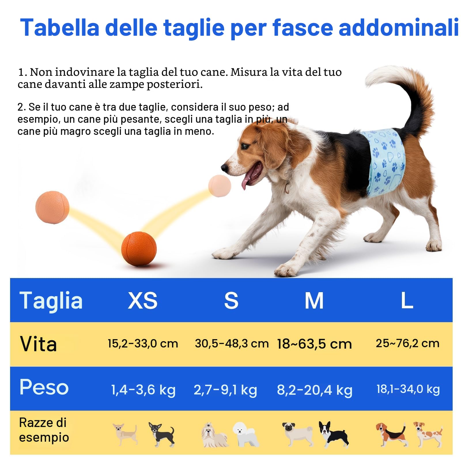 Pannolini per Cani, M-52 Pezzi Assorbenti con Indicatore di Umido, Protezione Antifughe, Ideale per Incontinenza, Viaggi e Addestramento