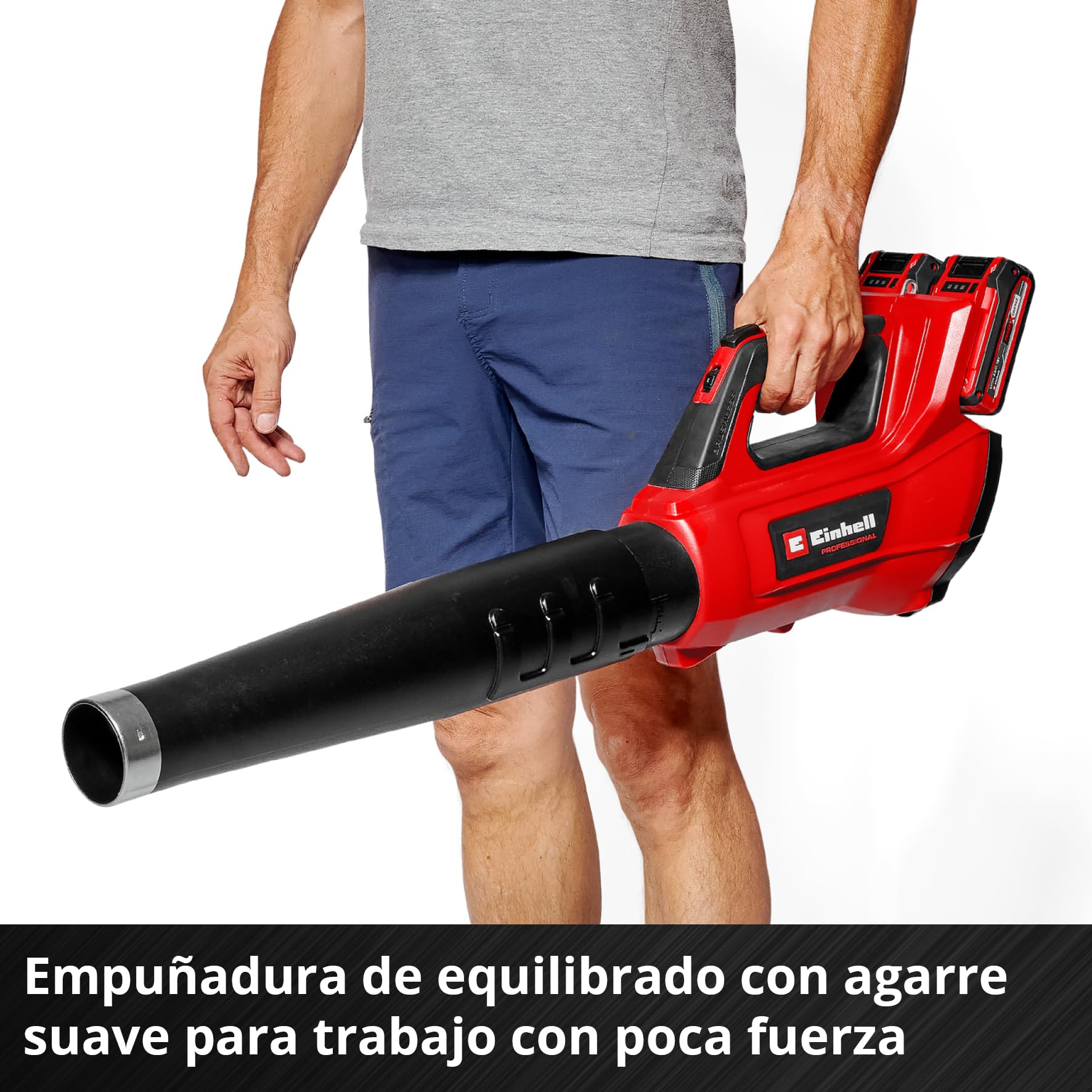 Einhell Professional Soplador de Hojas con batería GP-LB 36/230 Li E BL-Solo Power X-Change (36 V, 230 km, Velocidad del Aire, Brushless, regulación de Velocidad, Tubo en 3 Piezas, sin batería)