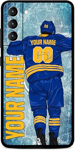 VNGDA Funda personalizada de hockey sobre hielo con nombre y nĂşmero para Samsung Galaxy S22 S23 S21+ S20 Ultre S21 FE S10 S8 S9 Plus, silicona VNGDA Funda personalizada de hockey sobre hielo con nombre y nĂşmero para Samsung Galaxy S22 S23 S21+ S20 Ultre S21 FE S10 S8 S9 Plus, silicona