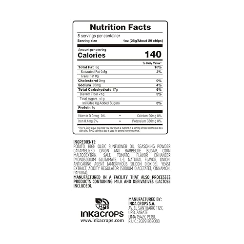 Miniatura 3 de Inka Crops Patatas fritas Kettle Cebolla caramelizada y barbacoa 5 oz (paquete de 6)