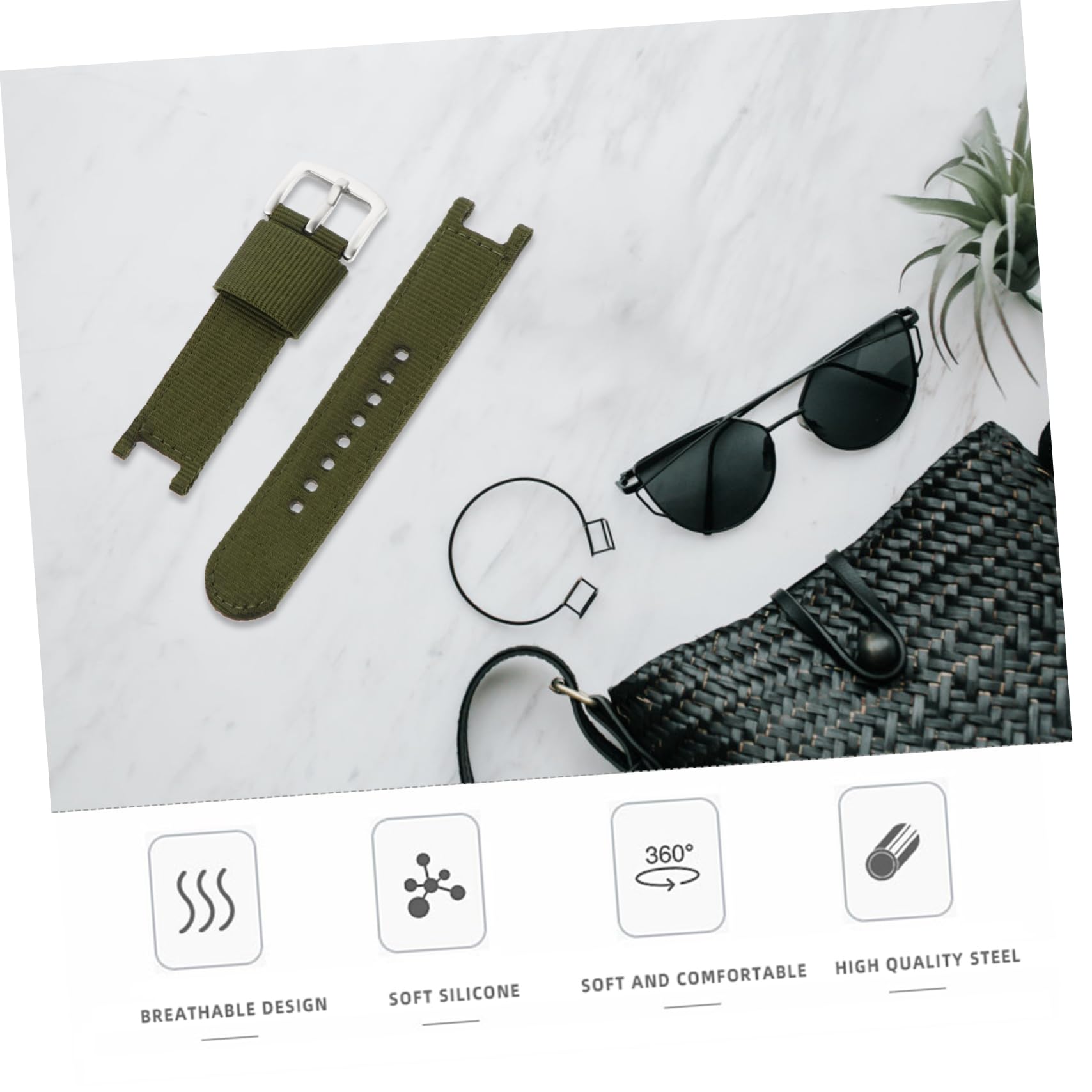 Housoutil Lot De 3 Bracelets De Montre En Nylon De Remplacement Compatibles Avec Les Montres Connectées Avec Boucle De Fermoir Robuste Pour Hommes Et Femmes