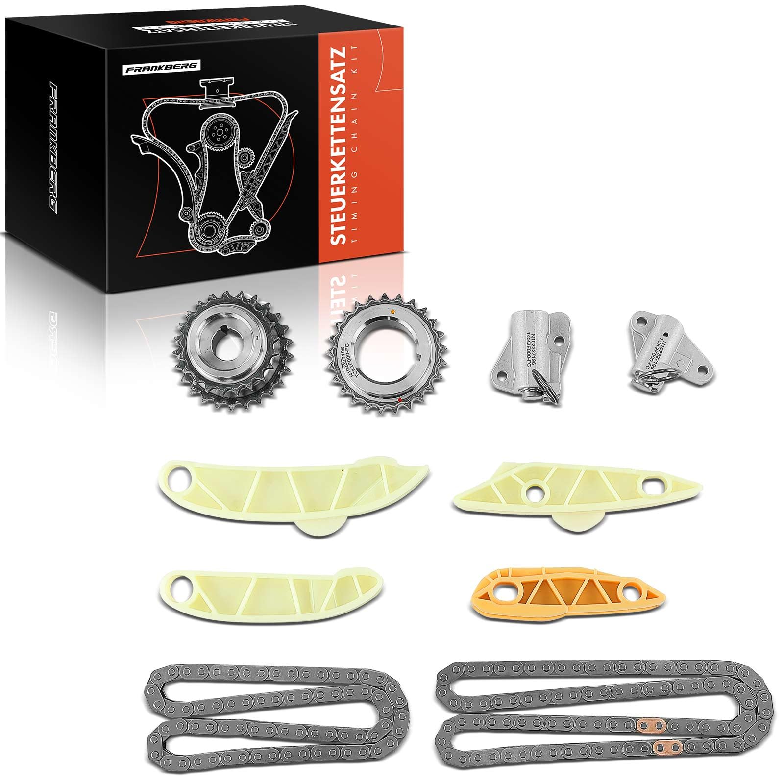 Frankberg Kit de cadena de distribución cadena de distribución diésel | 2F000; Compatible con: Aguijón CK, Santa Fe II CM, Grandeza HG, Sorento III UM, Santa Fe III DM DMA, Sorento II XM
