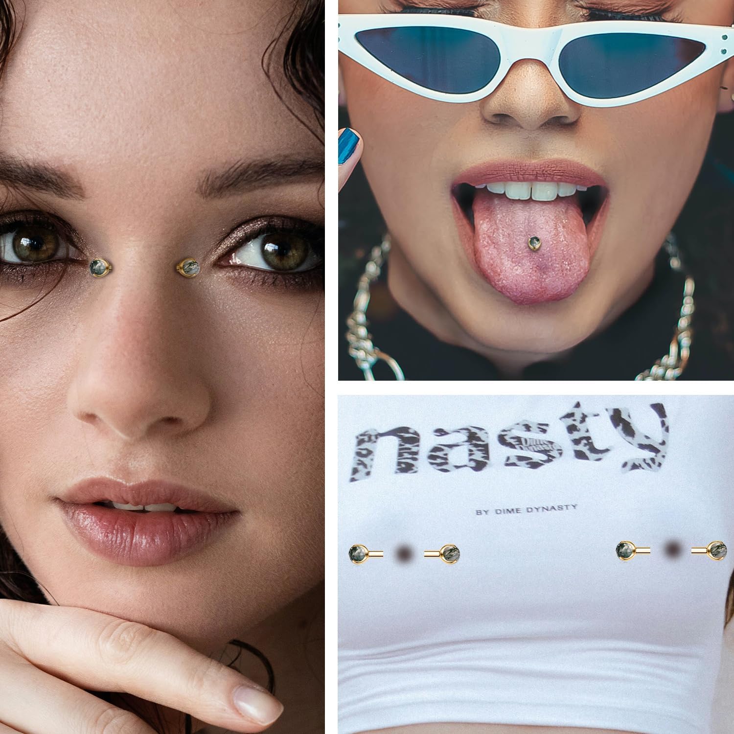 14 Gauge Nipple Rings Titanium Nipple Jewelry Tongue Rings Internally Threaded Nipple Barbell Bars Bridge Nipple Piercing Jewelry for Women - Image 5