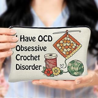 Bolsa de maquillaje con patrón de hilo, organ...