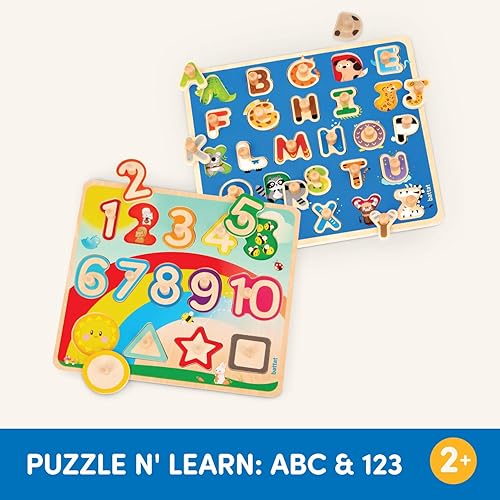 Miniatura 3 de Battat - Rompecabezas de madera del alfabeto y los números- Puzzle n' Learn ABC & 123- Juguete educativo para niños - 2 años +