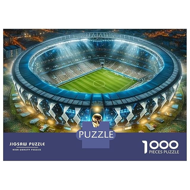Foto 2 de 8 de Rompecabezas de 1000 Piezas con Vista Nocturna del Estadio. Diseño ornamentado de Estadio para Juegos…