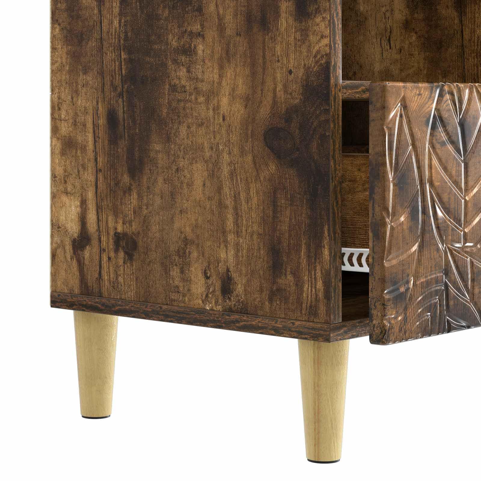 Mobile per TV, 102 x 34,5 x 50 cm, in rovere affumicato