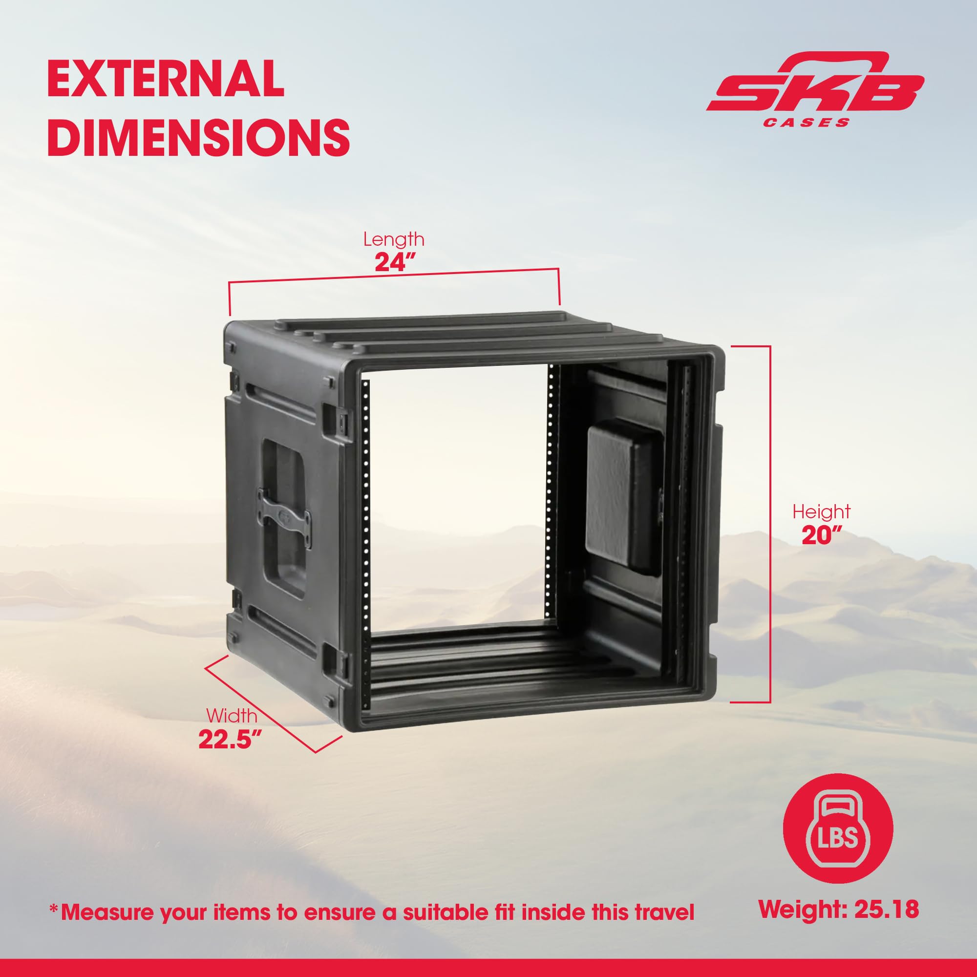 Amazon.com: SKB 10U Roto Rack Case - Durable Polyethylene