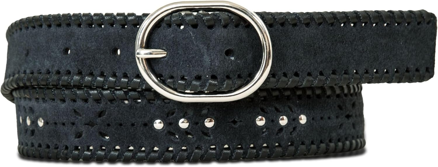 Lucky Brand Women's Embroidered Leather Belt | Stylish | Classic | Western-Inspired | American Heritage | Jean | Pant
