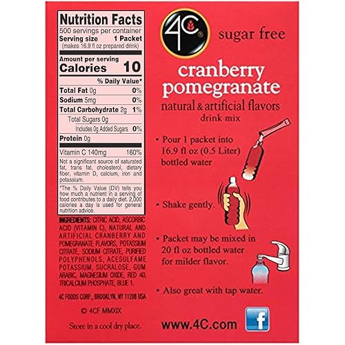 Vista 25 de 4C Bebida en polvo Stix, té rojo melocotón 500 unidades, compra a granel, Singles Stix, On the Go, refrescantes sabores de agua, paquete económico