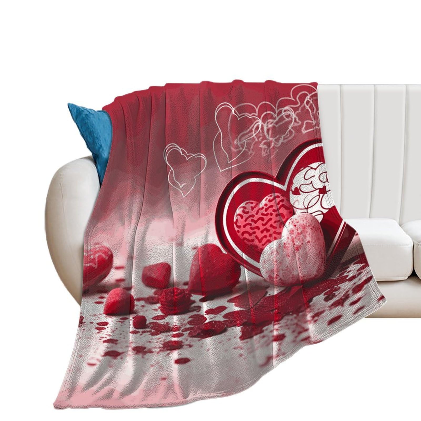 Couverture de voyage et camping en flanelle confortable pour le lit
